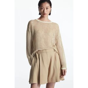 COS Open-Knit Jumper Beige
